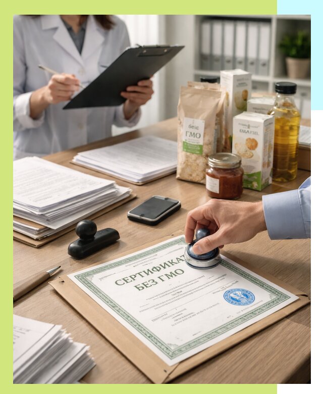 Получение сертификата Без ГМО для продукции в Донском